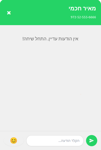 ממשק צ'אט מלא